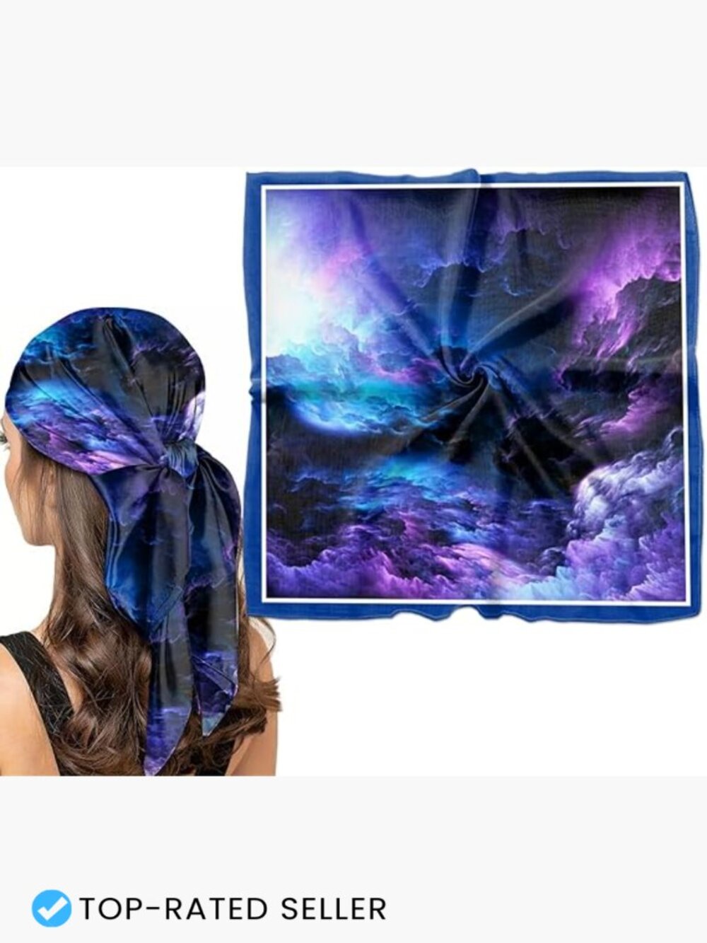Satin Square Scarf Silky Hair Wrap 27.5 Inches Fashion Head Scarf Trendy